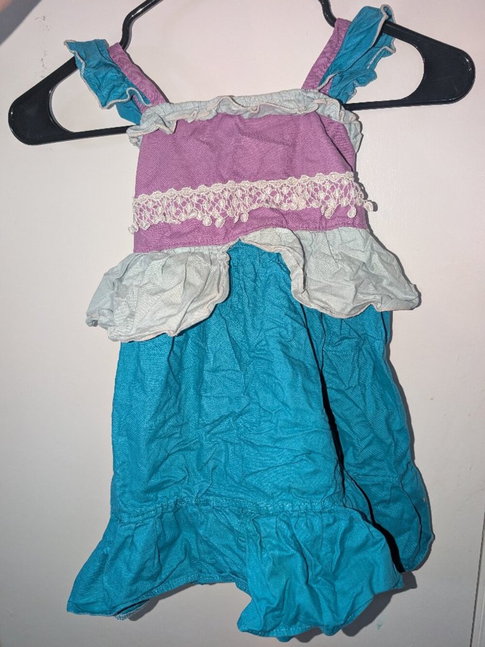 Girls boutique-style ruffle dress, size 4-5T